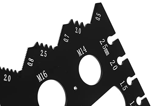 WEN ME210G Metric and Imperial Metal Thread Pitch Multi-Gauge with Carrying Case, Two Pack, Black