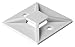 HellermannTyton, Cable Tie Mount w/Rubber Adhesive, Color: White, Material: Polyamide 6.6 (PA66), Dimensions: .12â€W x .75â€L, Qty: 1 Pack (100/Pack)