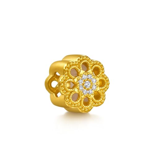 Image of CHOW SANG SANG 999 Gold Charme Diamond Mandala Charm Bracelet for Women 17cm 95911C
