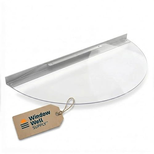 Window Well Supply Sloped Semi-Circle Cover