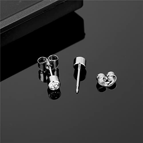 20 Pairs 4MM Surgical Stainless Steel Stud Earrings with Cubic Zirconia3