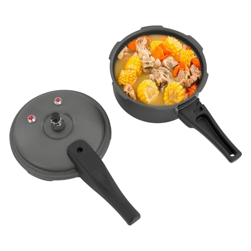 QUIOTUIR Olla a Presion 2L de Aleación de Aluminio Mango de Tijera para Cocinas Eléctricas de Cerámica, Cocinas de Gas, Llama Abierta, para Cocinar Pollo, Pescado, Cerdo, Frijoles