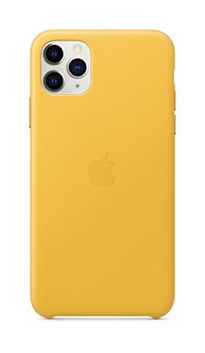 Image of (Open Box) Apple iPhone 11 Pro Max Leather Case - Meyer Lemon - MX0A2ZM /A