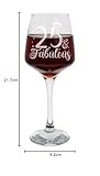 Always Looking Good 25th Birthday Gifts for Women - Engraved Large Wine Glass Present for 25 Year Old, Elegant Stemmed 400ml Ladies Wine Glass Laser Engraved - Image 10