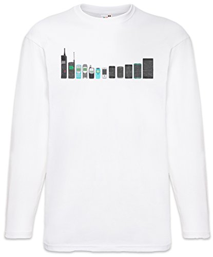 T-Shirt à Manches Longues Mobile Phone Evolution pour les Soirées Geek