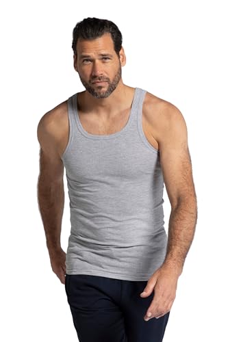 JP1880 Unterhemd Tank Canottiera, Grigio Melange, 7XL Uomo