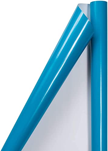 Image of Vinyl Contact Paper Decorative for Cabinets Countertops Kitchen Shelves Liner Self Adhesive Film Peel and Stick Waterproof Removable Wallpaper (Inches 24 x 300, Glossy Blue)
