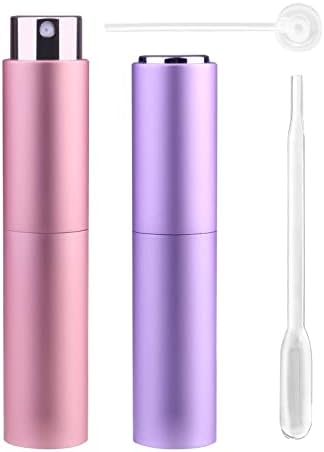 Zingso podróżne butelki z rozpylaczem do perfum, 3 szt., 6 ml, minibutelki z rozpylaczem, do wielokrotnego napełniania, perfumy po goleniu, puste butelki podróżne z lejkiem, 10ml