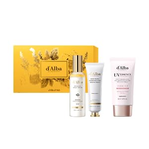 dalba Piedmont White Truffle Vegan Gift Set, First Aromatic Spray Serum and Hand Serum&Cream & Tone Up Sunscreen