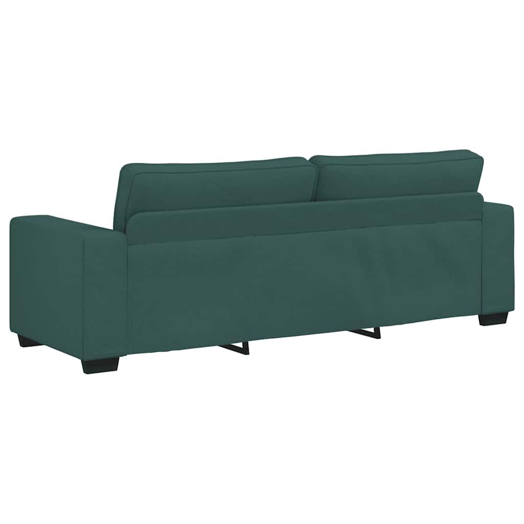 Juego de sofá de 3 piezas verde oscuro con sillón de 2 plazas 3 plazas 221 cm de ancho de poliéster resistente tela de metal marco de madera de diseño moderno para salón, oficina y