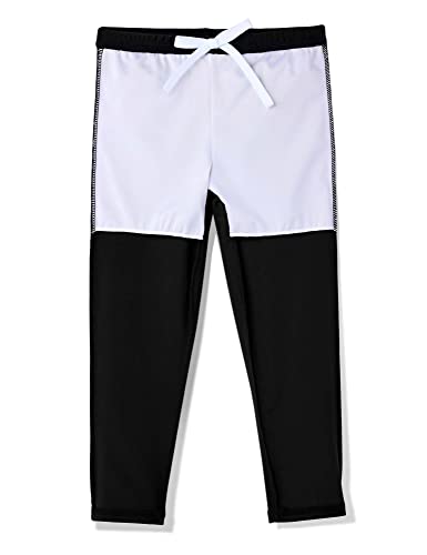 Tfjh E Girls Swim Pants Full Long Legging Boys Swimming Bottoms Uv 50+ Rashguard Swimwear 412 Black 8A #TOP1