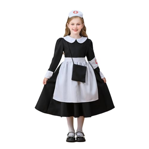 Disfraz Completo Enfermera Niña Época de Guerra miniatura 4