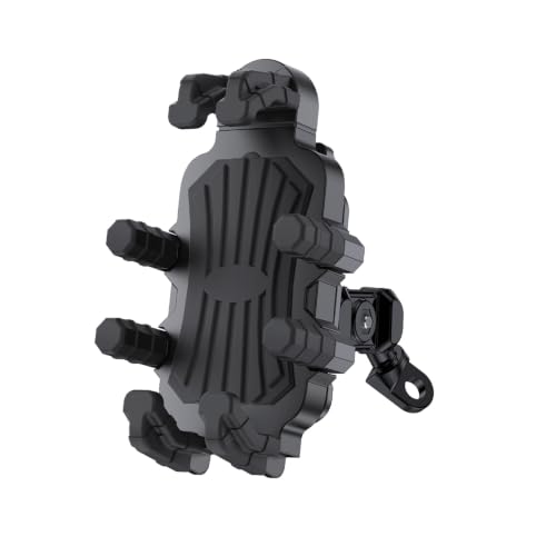 Image of Motorcycle Phone Holder for 13mm- 19mm Fork Stem Hole,Smartphone 4.7''-7.2'' Motorbike Mirror Seat Phone Mount (E-Mirror Mount)