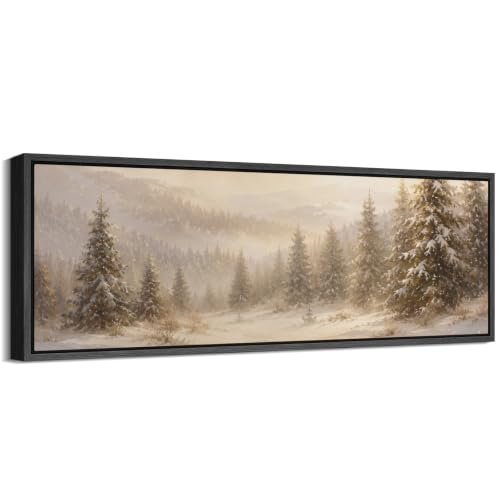 Image of MUDECOR Large Framed Canvas Print Wall Art Pine Valley for Living Room