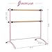 Goplus 4FT Portable Ballet Barre, 46’’ Freestanding Adjustable Double Ballet Bar for Stretch, Ballet, Dance, Home Gym School Balance Training Barre for Adults Youth Toddler Kids (Pink)