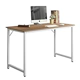 【Mit 4 Einstellfüße:】Einfach aber stilvoller Schreibtisch mit Metallbeinen und verstellbare Schraubfüße. Rutschfeste und kratzfeste Schutzfüße schützen Ihren Boden vor Kratzern und reduzieren Lärm beim Bewegen.
