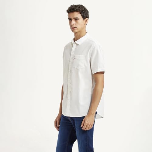 Image of Levi's Men's Cotton Solid Slim Fit Shirt