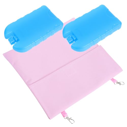 GRIRIW Bolsa de Refrigeración para Mascotas con Funda Absorbente y Pack Frío Reutilizable para Jaulas de Conejos Hámsters y Cobayas Verano Accesorio Rosa para Cálidos