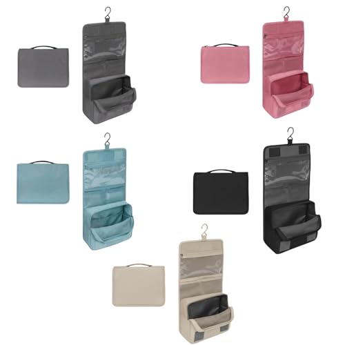 Necessaire Organizadora para Maquiagem e Viagem com Gancho Azul Escuro