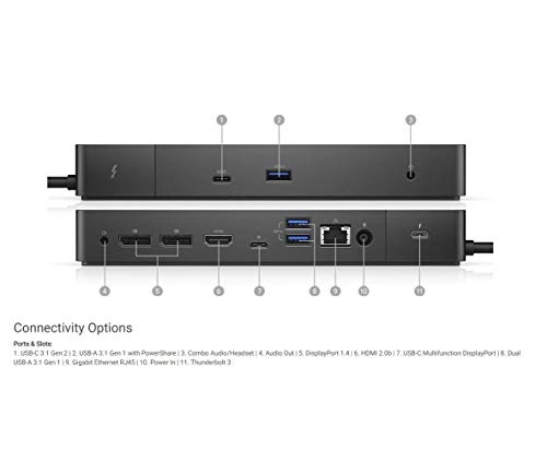 Dell Wd19Tb Thunderbolt Docking Station With 180W Ac Power Adapter (130W Power Delivery) #TOP4