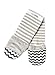 Handsocks Plushy Stay On Strap-Free No-Scratch & Warmth Baby & Kid Mittens (Small (0-6 months), Elodie (Grey Chevron))
