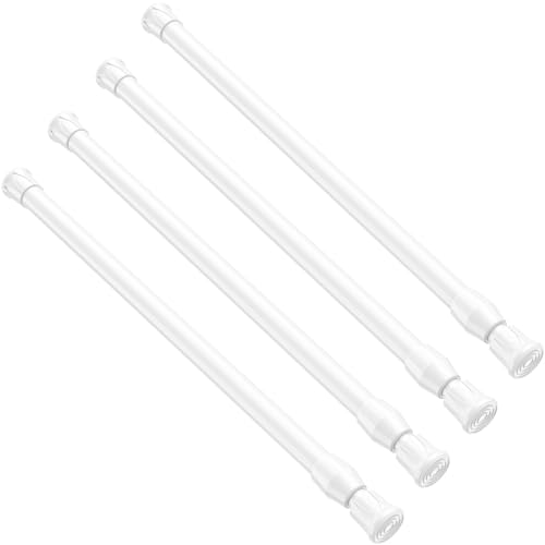 AIZESI Spring Tension Curtain Rods Short Tension Rod (White,27