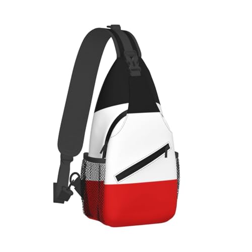 Men'S Crossbody Sling Backpack Old Flag Of The German Empire Chest Bags Casual Sport Travel Hiking Daypack2
