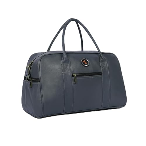 Ligo PU Duffle Bag | Duffel Bag for Travel | Duffel Luggage Bag for Travel 45 Liter (Grey)