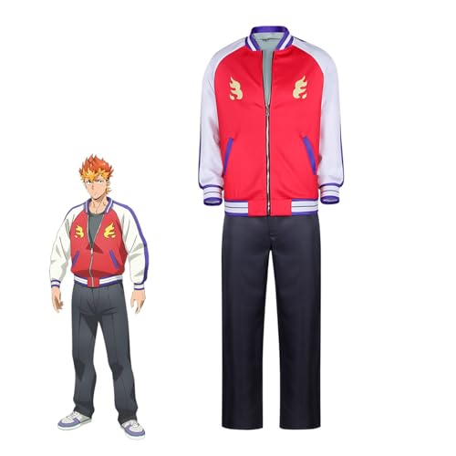 [HESHI] 陰陽廻天 Re:バース 業平猛 コスプレ衣装 普段着 アニメ同型 コスプレ セット コスチューム 仮装 変装 ハロウィン イベント 祭り 学園祭 文化祭 漫遊展 プレゼント 展覧会 誕生日パーティー (XL)のサムネイル