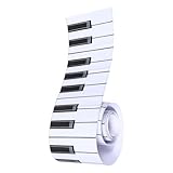 ELAYARD Gerollte Klaviertastatur Bordüre 2,4m X 10cm Selbstklebend Musik Pinnwand Dekoration für Klassenzimmer und Schulanfang