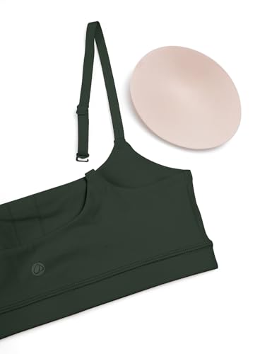 Image of CRZ YOGA Butterluxe Scoop Neck Sports Bras | Light Support, Removable Pads, Yoga, Extremely Soft, U Back, Adjustable Spaghetti Straps, for Women