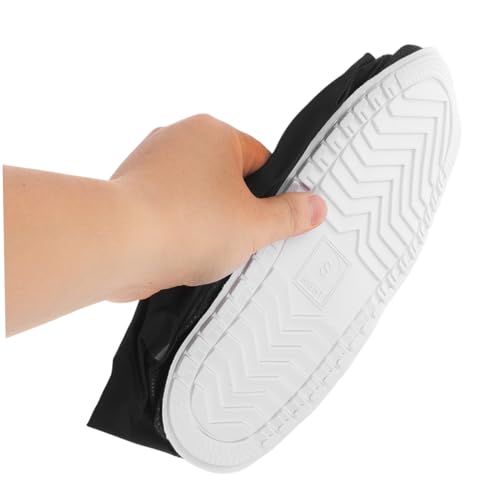Yardwe par de cubre zapatos altos para hombres y mujeres, diseño engrosado para protección contra lluvia y ajuste cómodo miniatura 3