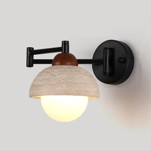 QIVGXBO Round Glass Ball Wall Sconce Modern Spotlight Wall Lights