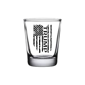 Rogue River Tactical Trump 2024 Shot Glass Gift For Republican or Conservative Presidential Election USA Flag