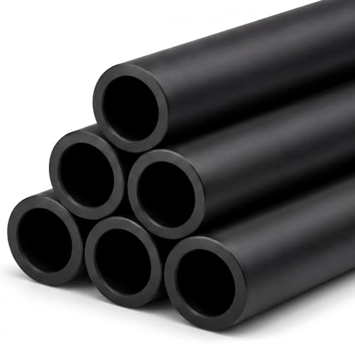 Pangda 6 Pcs Carbon Fiber Rod 6 x 4 x 1000mm Rod Black Round 6mm Hollow Matte Pole Tubing for Rc Airplane Repair DIY Craft Kite Model Remote-Controlled Airplanes Drones Project