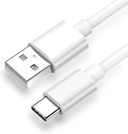 Image of USB Type C Cable | Type A to Type C Fast Charging & Data Sync Cable | White USB C Cable for Android Smartphones | Tablets, Power Banks, Chargers & USB Devices