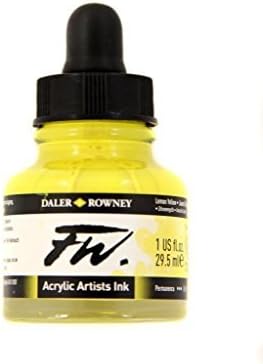 Daler Rowney FW Artists Acrylic Ink 29.5 ML Pot - Lemon Yellow