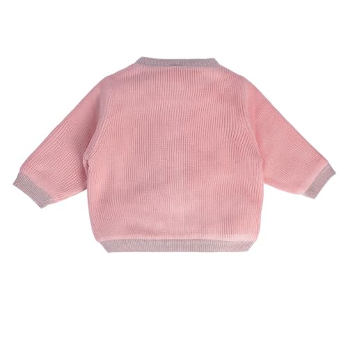 Image of miniklub Baby Collar Full Sleeve Knitted Cotton Sweater (Purple Color)