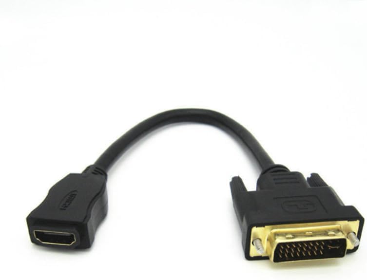 LIWEARE HDMI to DVI Cable, DVI to HDMI Converter Adapter DVI-D (24+1) Plug to HDMI Female 4K 1080P Full HD 3D