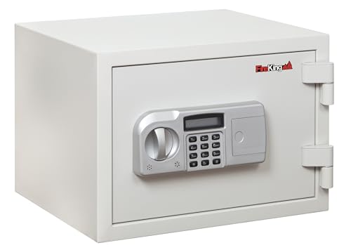 FireKing KF08121WHE One Hour Fire and Water Safe, 0.53 ft3, 16-1/2 x 14 x 11-3/4, White (FIRKF08121WHE)