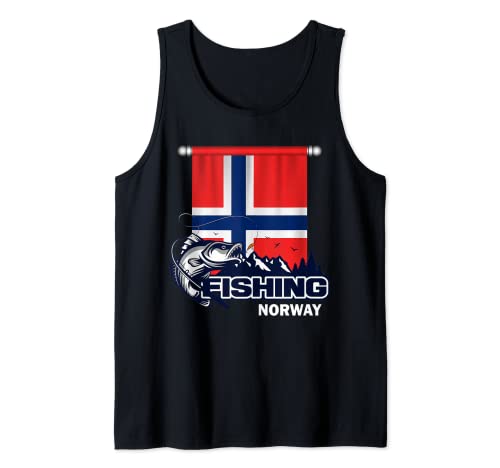 Flag of Norway - Fishing in Norway Fishing Tank Top