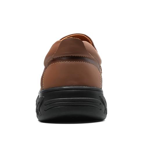 Mens Slip On Casual Loafers Classic Outdoor Leather Walking Hiking Dress Shoes Comfortable for Work Office Shoes3
