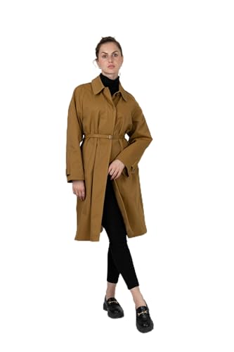 Trench-coat classique d'exception en coton avec ceinture