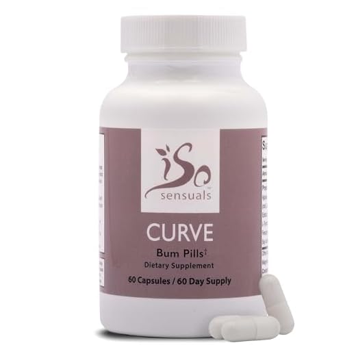 IsoSensuals Curve Butt Enhancement Pills - Bum Bum Booty Pills for Bigger Butt. 60 Easy to Swallow Capsules