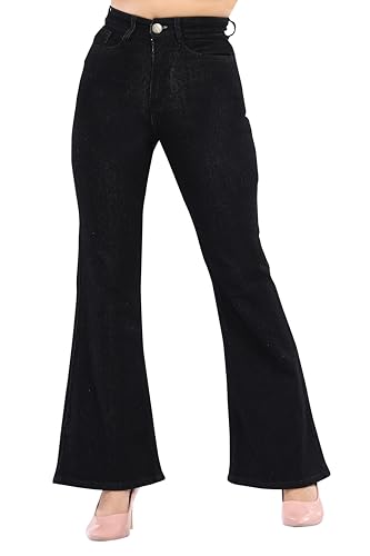 Image of KIVI Women's Boot Cut Cotton Trousers | Stylish Ladies Bottoms for Casual Outings, Modern Dressing, Soft Fabric Feel, Relaxed Movement & Boot-Cut Silhouette for Trendy Styling