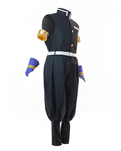 Nuoqi Zentisu Tanjiro Cosplay Adulto Giyuu Tomioka Traje Shinobu Anime Halloween Fantasia, Preto, X-