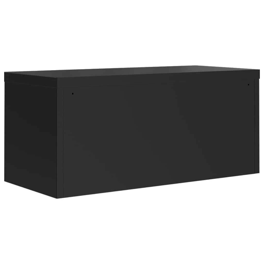 vidaXL Armadio Classificatore Nero 90x40x220 cm in Acciaio, Armadio classificatore, schedario da Ufficio, schedario in Metallo