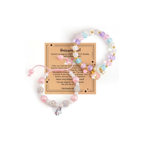 DragonHue Unicorn Crystal Bracelet Set