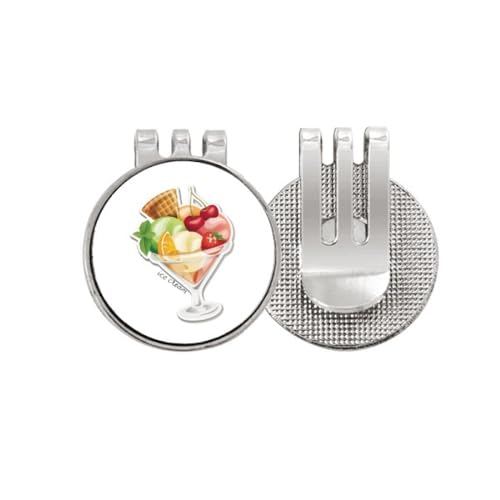 Marqueur magnétique de golf pour casquette accessoire fruits cerise et orange