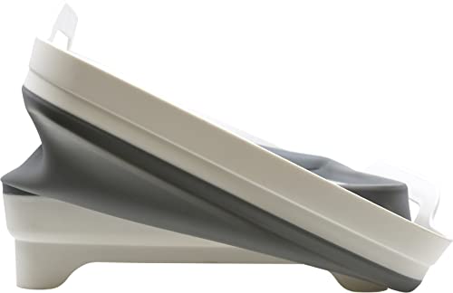 Cao Einziehbare Schüssel 9 Liter Erwachsene Unisex Grau/Weiß 30,5 x 30 cm - H 20 cm (aufgeklappt) - H 7 cm (zusammengeklappt)